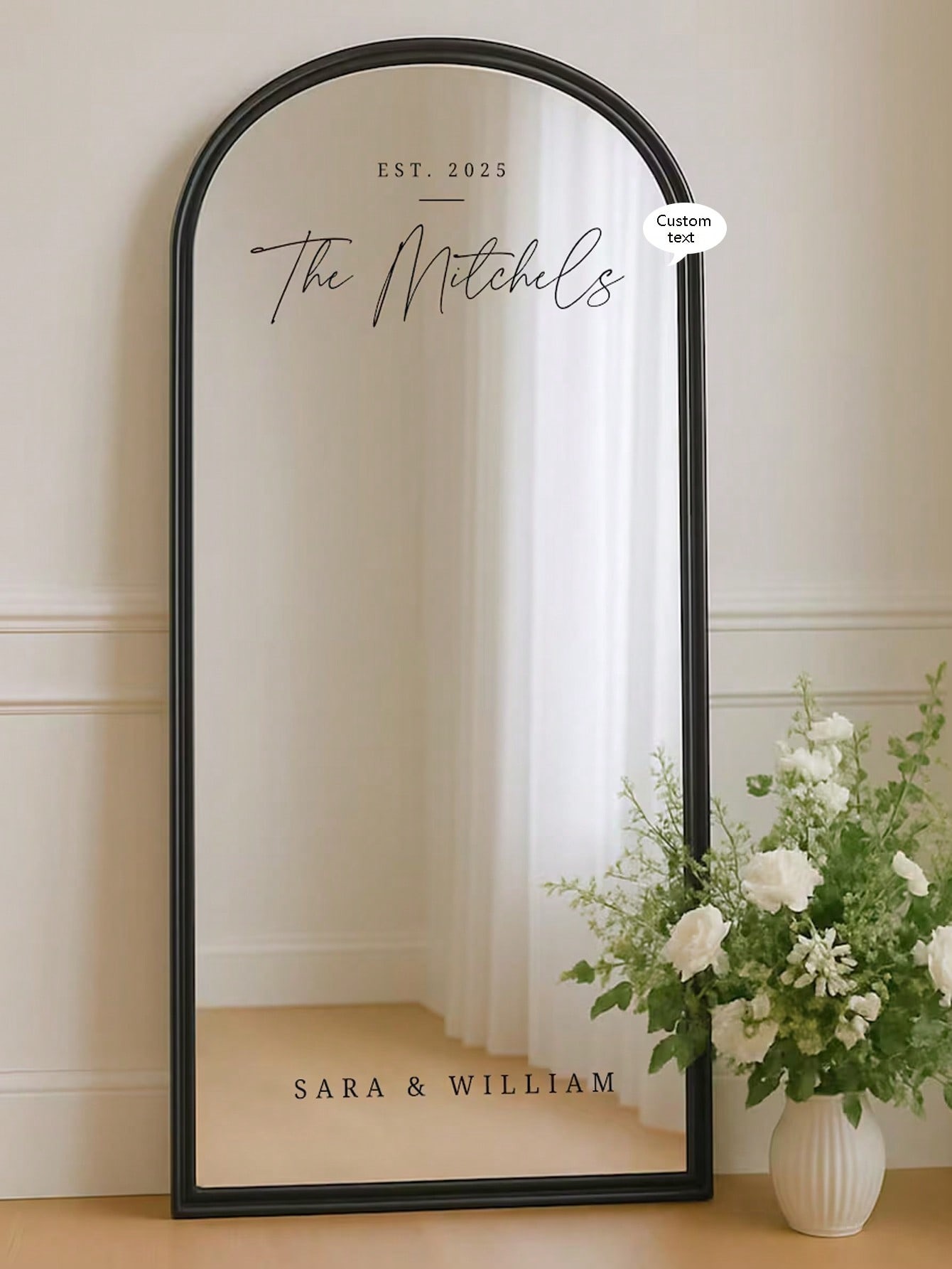 Custom Wedding Mirror Decal Stickers